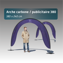 Arche Publicitaire Carbone 550 x 340 cm – Structure Fibre de Carbone XXL Personnalisable